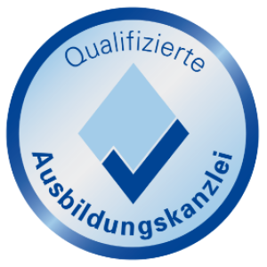 Footer-Siegel Qualifizierte Ausbildungskanzlei