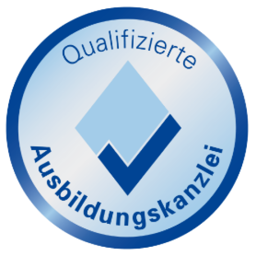 Footer-Siegel Qualifizierte Ausbildungskanzlei