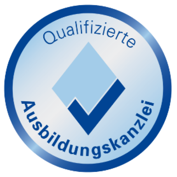 Footer-Siegel Qualifizierte Ausbildungskanzlei